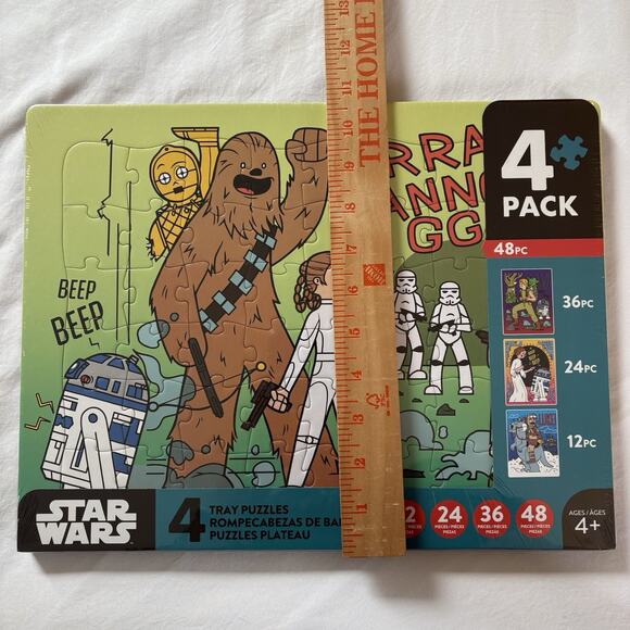 New Buffalo Disney Star Wars 4 Pack of Tray Puzzles 12-48 Piece Puzzles - Picture 12 of 12